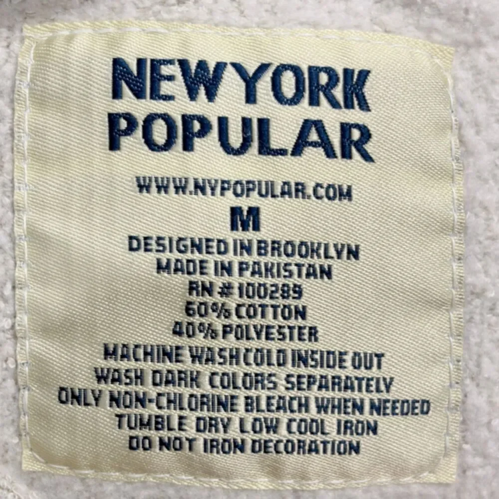 New York Popular Philadelphia Crewneck Sweatshirt Oatmeal Brown Size M